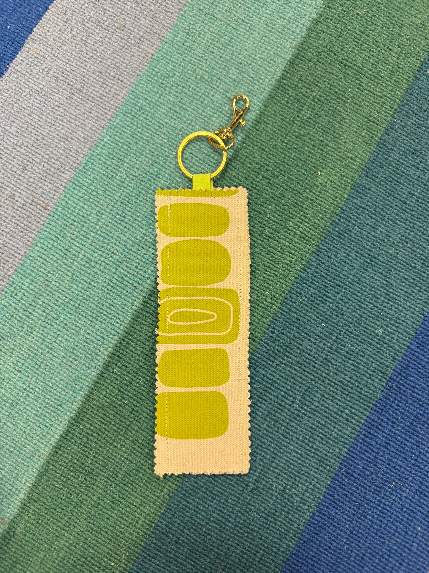 Double sided heavy canvas keychain