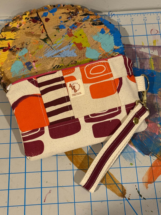 Patchwork Wristlet Zip w/ Clip (#9)