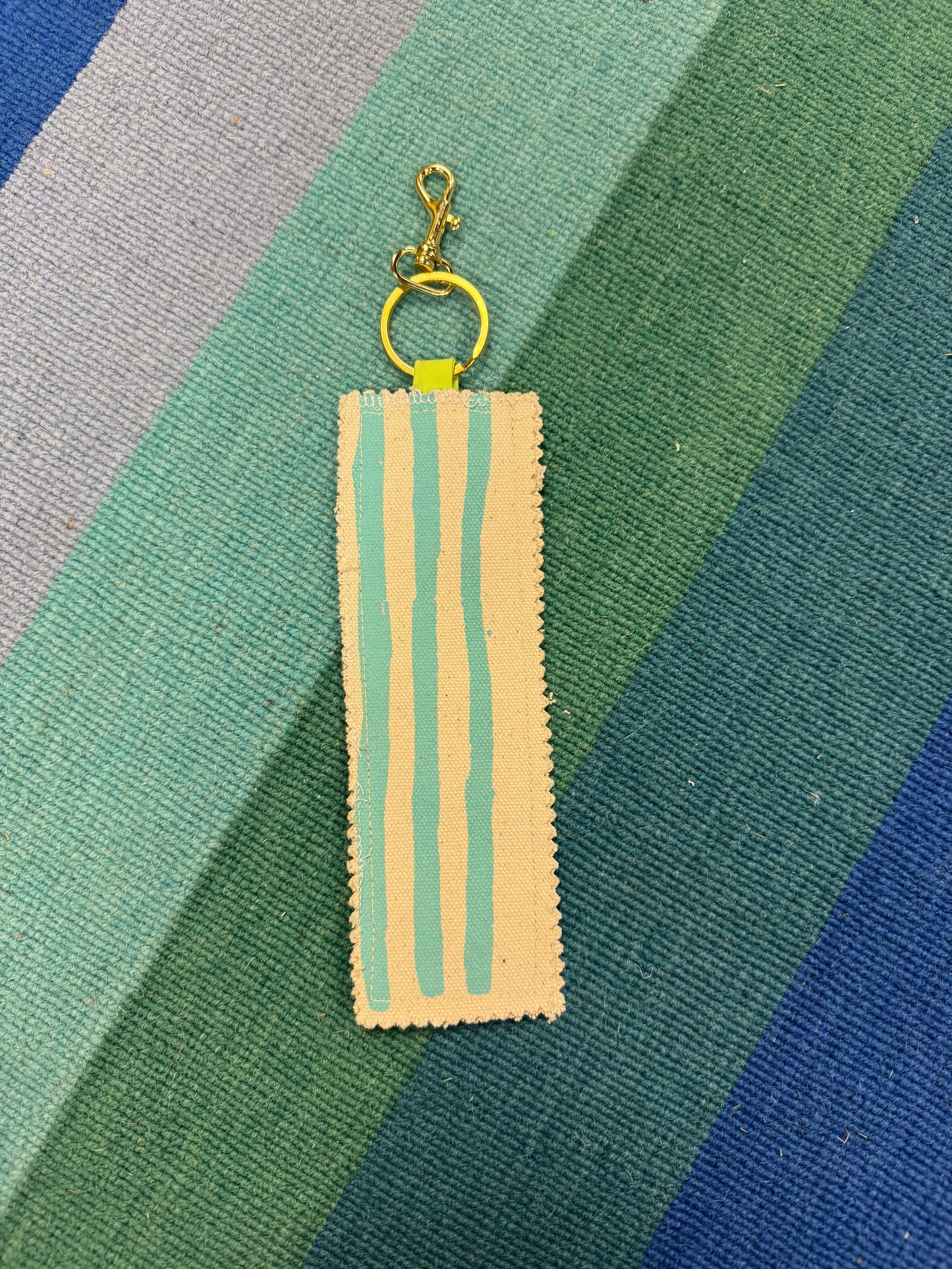 Double sided heavy canvas keychain